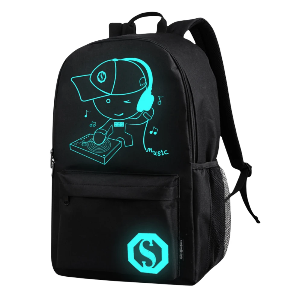 

Luminous Large Capacity Skateboard Music Kid Backpack 35L Outdoor Running Camping Hiking Travel Sundries Bags For Men Women