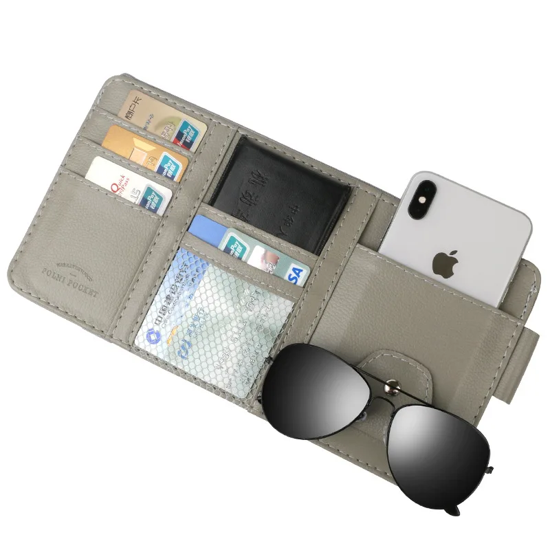 

Auto Sun Visor Point Pocket Organizer Pouch Bag Card Glasses Storage Holder Car-styling IC Card Holder Sunshade Bag
