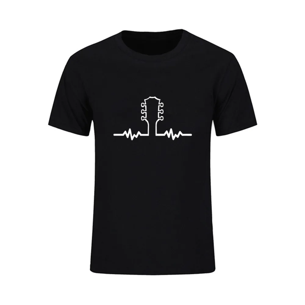

Best Selling Men's TShirts Guitar Heartbeat Short Sleeve Clothing O Neck male T-Shirts For Teen Girls Tee Shirts Akira
