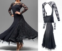 flamenco competition dance dresses women simple style black ballroom dancing costume ladys standard ballroom dance dress
