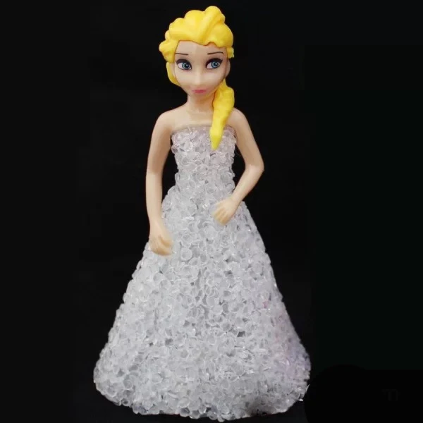 Дисней Замороженные Куклы Игрушки для девочек Анна Эльза игрушки Dolles Снежная королева 7 светодиодный ночник меняющий цвет светильник подарок для девочек - Цвет: Белый