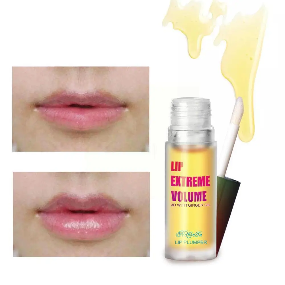 

Volumising Lip Plumper Collagen Moisturizer Repair Ginger Mint Lip Day Volume Night Lip Extreme Balm Instant Essence T0X6
