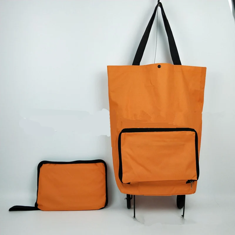 Big Orange Ruputiv Новая Складная портативная хозяйственная сумка для покупок, сумка на колесиках для покупок, сумка-Органайзер для покупок овощей - Цвет: Big Orange