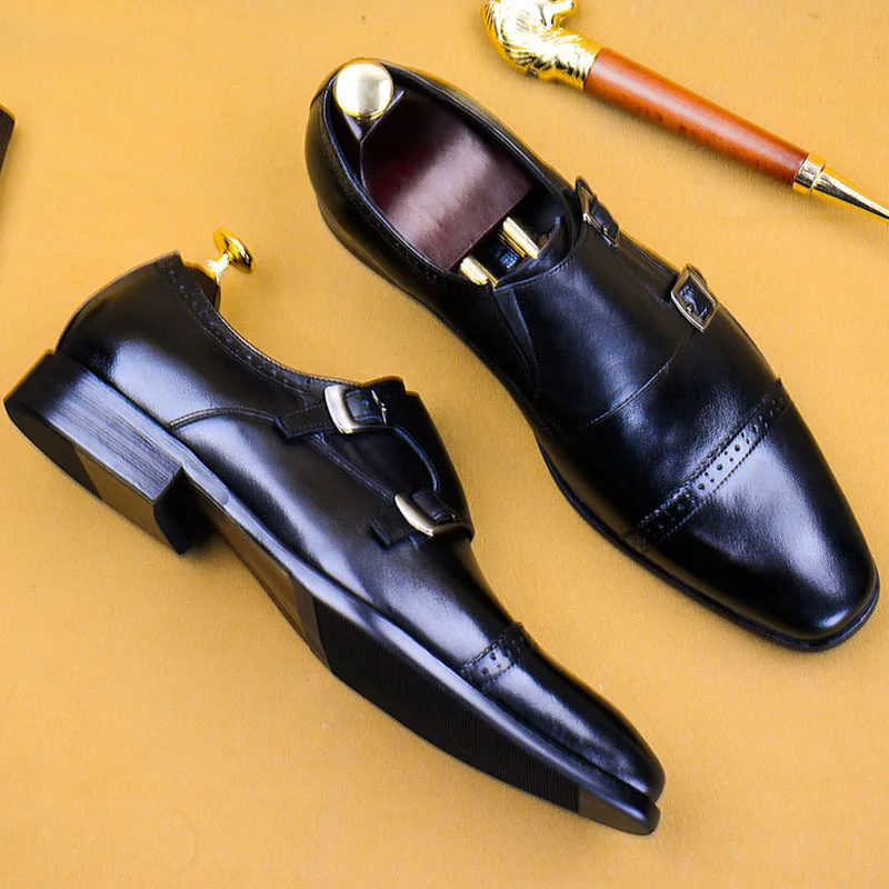Туфли мужские классические из натуральной кожи натуральная кожа без застежки