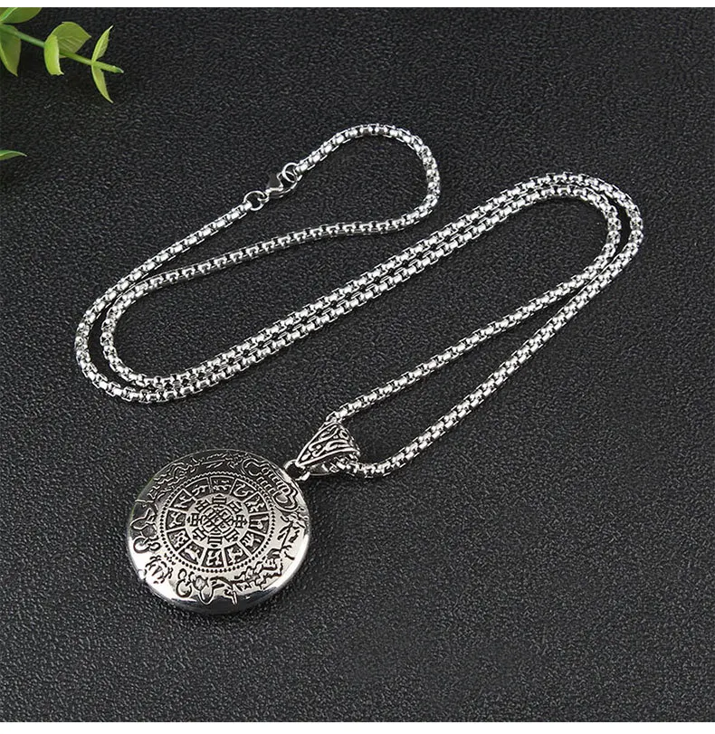 Titanium Steel Pendant Necklaces For Women Men Vintage Elephant Lotus Abacus Nepal Necklace Chain Jewelry | Украшения и