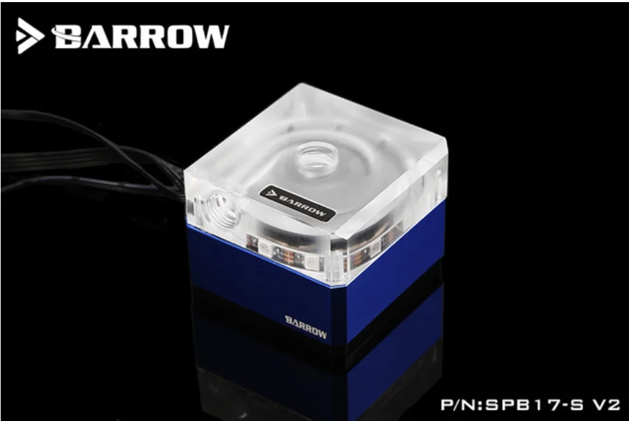 blue Курган SPB17-S-V2, 17 Вт насосы с ШИМ, LRC 2,0, DDC серии, металлический корпус, ручной и ШИМ контроль скорости водяного охлаждения - Цвет лезвия: blue