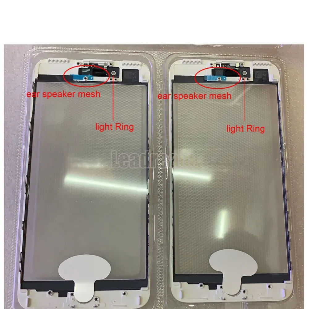 50 шт./лот OEM Передний экран стекло Внешний объектив с рамкой для iPhone 6 6S Plus черный белый