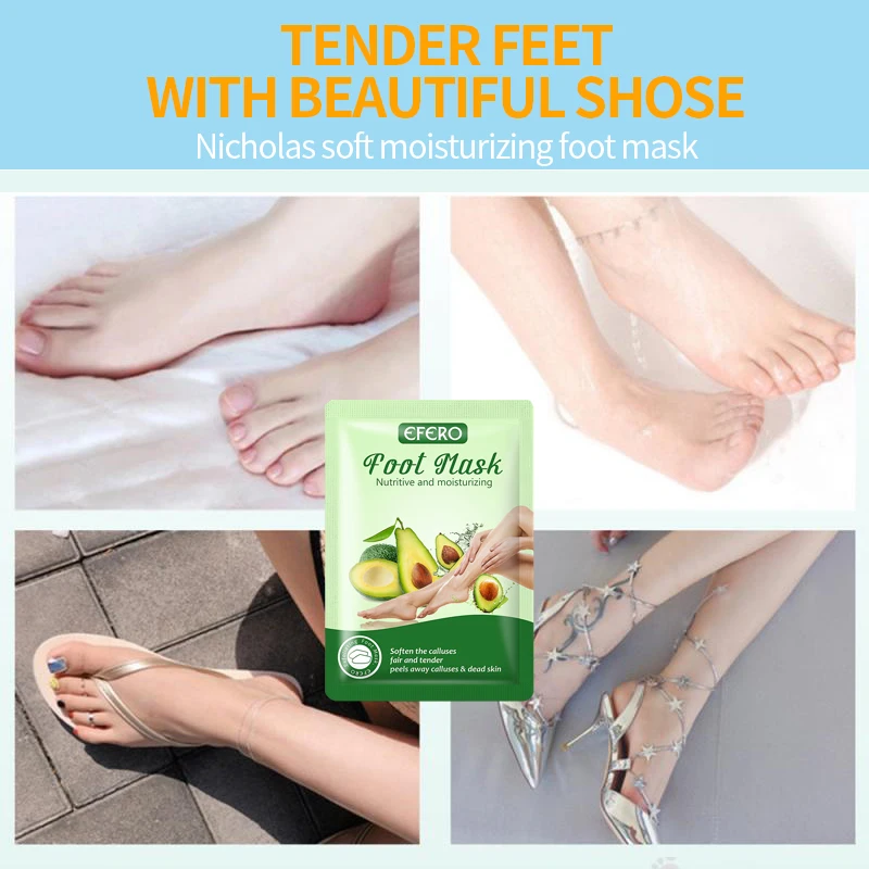 

EFERO 10Pack Foot Mask Peeling Socks for Pedicure Removal Dead Skin Whitening Feet Mask Feet Care Tool Feet Mask for Legs