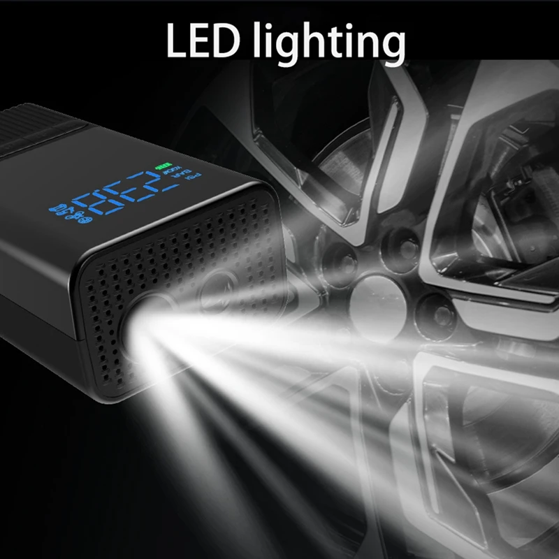 Портативный воздушный компрессор измеритель давления в шинах с ЖК дисплеем 150psi