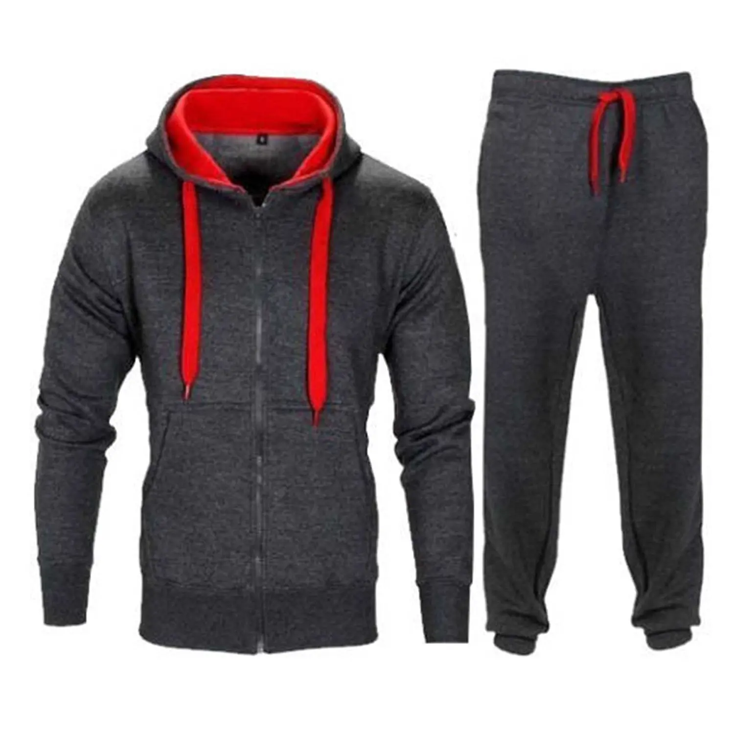

2 Pieces Set Men's Sportswear Outfit Men Casual Tracksuit Zipper Jacket and Pant Sets Autumn Winter Male Pullover Hoodies Suit