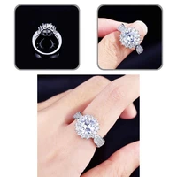 beauty rhinestone ring anti corrosion copper delicate ladies finger ring engagement ring ladies ring