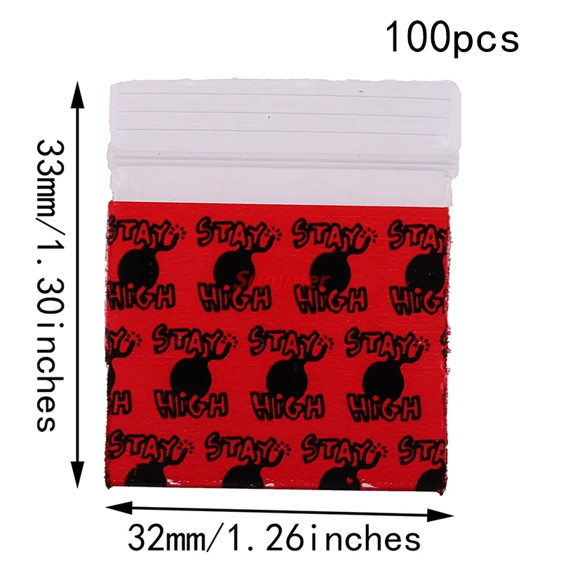 100pcs Practical Self Adhesive Seal Plastic Packaging Bag Dust-proof OPP Sealed Bags Tobacco Tablet Storage Bag Tea Leaf Pouch