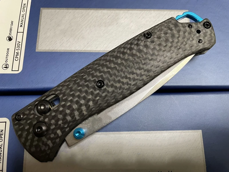 

JULI OEM 535 D2 Folding Knife Nylon Fibre/CF Handle EDC Tactical/Survival/Camping/Outdoor/Hunting/Pocket Knife