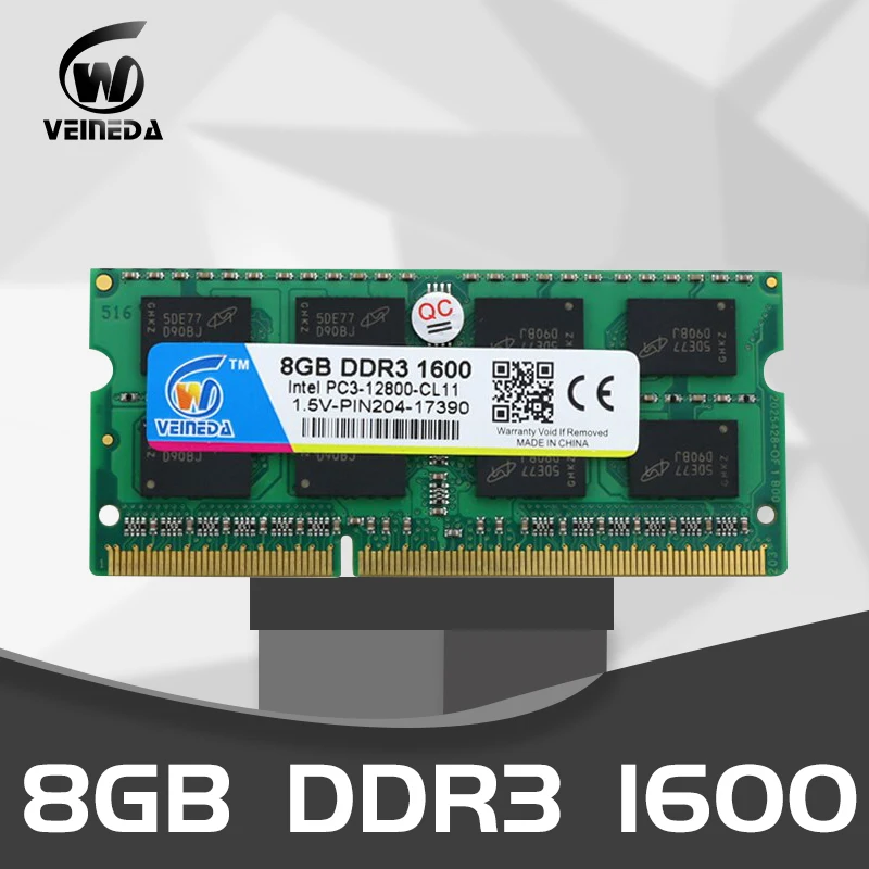 Оперативная память для ноутбука ОЗУ ddr3 2 ГБ 4 8 1 5 в Sodimm Гб 1600 PC3-12800 совместимая с 1333