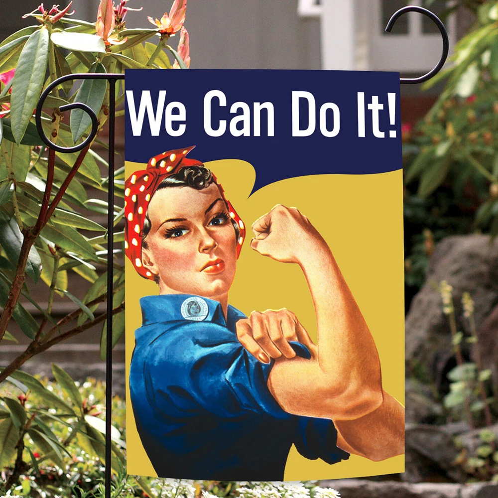 

12.5x18 Inch "we Can Do It" Slogan Flag on Both Sides Banner