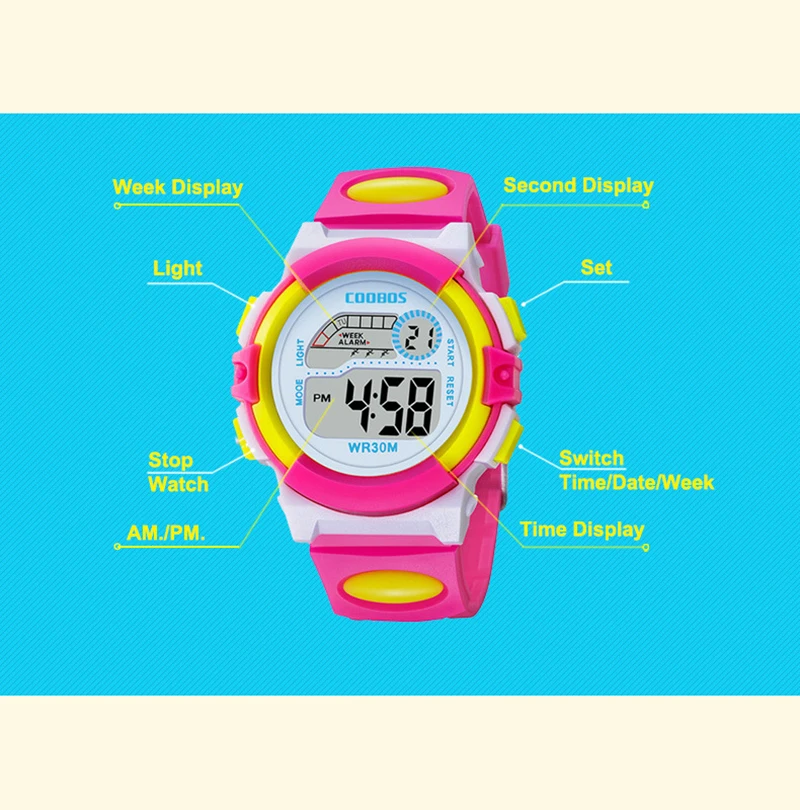 Романтические Розовые часы для девочек элегантные женские яркие светящиеся