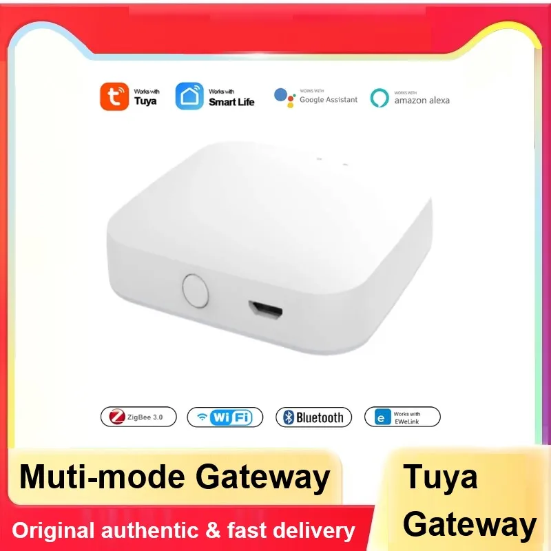 

Смарт-шлюз Tuya ZigBee, многорежимный сетевой хаб с Wi-Fi, Bluetooth, работает с приложением Tuya Smart Life, с голосовым управлением через Alexa Google Home
