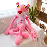 60 100cm pink panther stuffed plush doll high quality giant baby toys plaything cute naughty leopard home decor girl kawaii gift