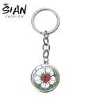 Брелки для ключей с лютеранизмом, подвеска-Кабошон из стекла с уплотнением лютерана, брелки с христианским крестом, религиозные украшения, оптовая продажа