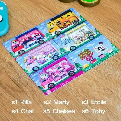 

6pcs/lot S5 Chelseas CV Car Animal New Crossing Card New Welcome Animal Car Card NFC For Switch Game Card (S1-S6)