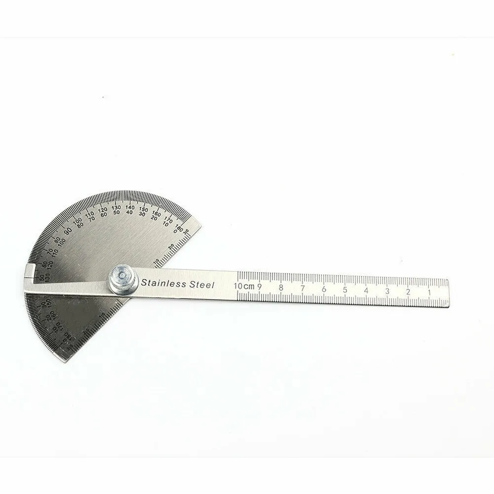 

1 Set 180 Degree Protractor Stainless Steel Rotary Angle Finder Measuring Ruler Kit For Hand Measuring Tools Hand Tools