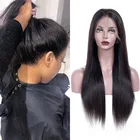 Парики CCollege для женщин, прямые бразильские человеческие волосы, 360 кружевных фронтальных париков волосы, без клея, с сеткой, 360