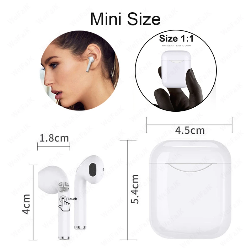 Original i12 TWS Wireless Headphones Bluetooth Earphone Sports Earbuds Gaming Headset For Xiaomi Android iPhone Apple Earphones |