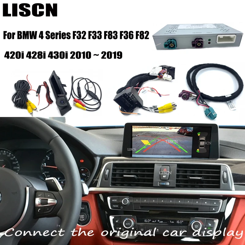 

HD Rear view camera For BMW 4 Series F32 F33 F83 F36 F82 420i 428i 430i 2010 ~ 2019 interface adapter Backup Reversing camera