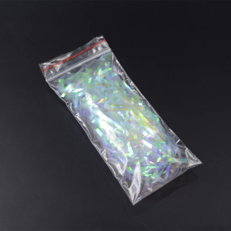 CONTEMPLATOR голографическая мигалка с жемчужиной 3 мм 2 сумки узкая блестящая пленка