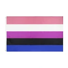 100 шт.лот пол Genderfluid Гордость Флаг ЛГБТ 3x5 футов полиэстер баннер спорт яркий цвет цифровая печать