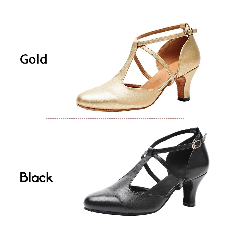 SWDZM New Tango Dance Shoe For Women Girls Salsa Latin Ballroom Dance Shoe Soft Dancing Shoes 5/6/7.5cm Ballroom Dance Sandals