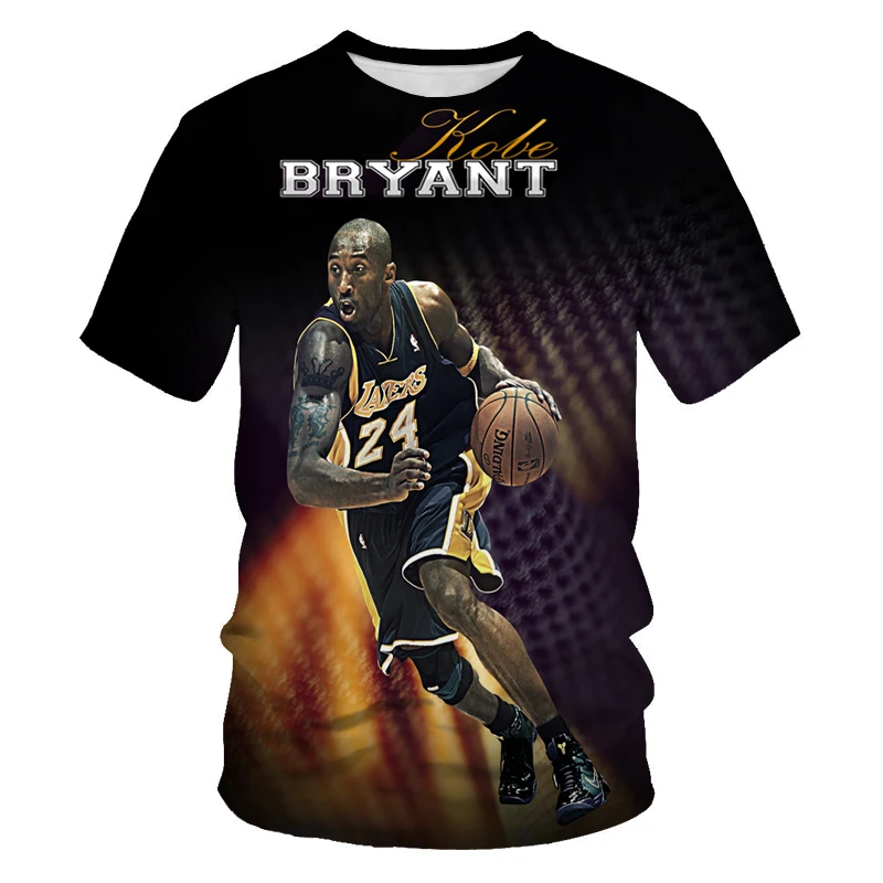 

2021 summer T-shirt male basketball star 3D printing fashion men's and women's T-shirt soft sports men's clothing (custom size)