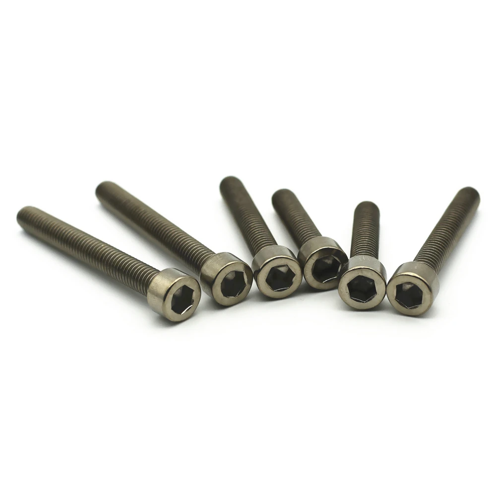 Titanium Bolts M3 M4 M5 8 10 15 20 25 30 40 50mm Ti Bolt Hexagon Socket Allen Drive Column Head Screws Fastener DIN912 20pcs|titanium bolts|ti boltm3