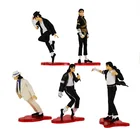5 шт.лот MJ экшн-фигурка танцующие MJ ПВХ Куклы гладкая кривая Moonwalk король населения поза темп модель игрушка для коллекции