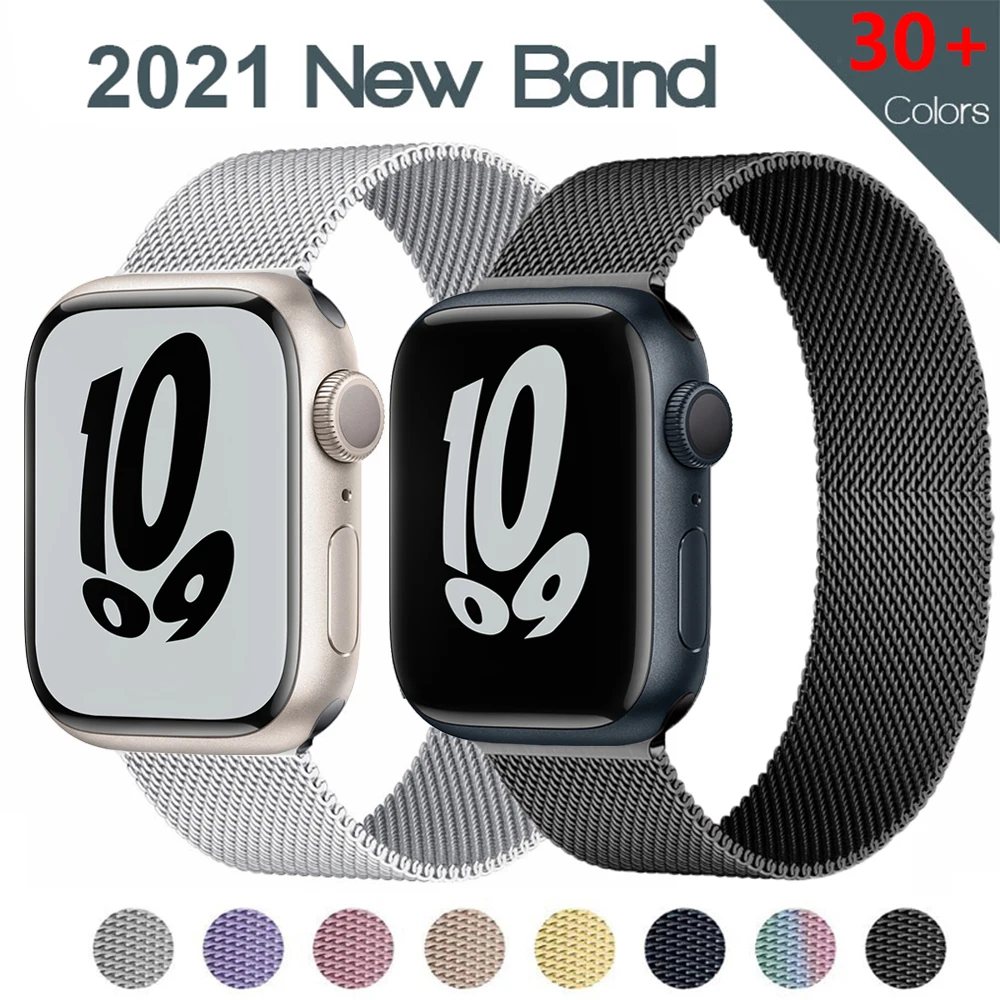

Ремешок Магнитный 45 мм для apple watch 7, браслет 44/40 мм 42/38 мм, аксессуары для смарт-часов, металлический браслет Correa Iwatch 4 5 6 7 se