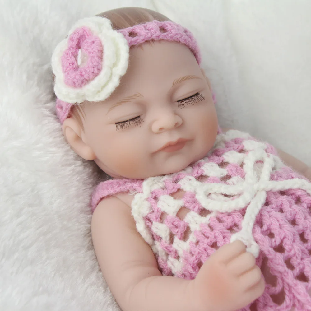 

Mini 10 Inch 28cm reborn baby doll Full Body Silicone Reborn Dolls Babies lifelike Realistic Newborn Doll Toy For birthday gift