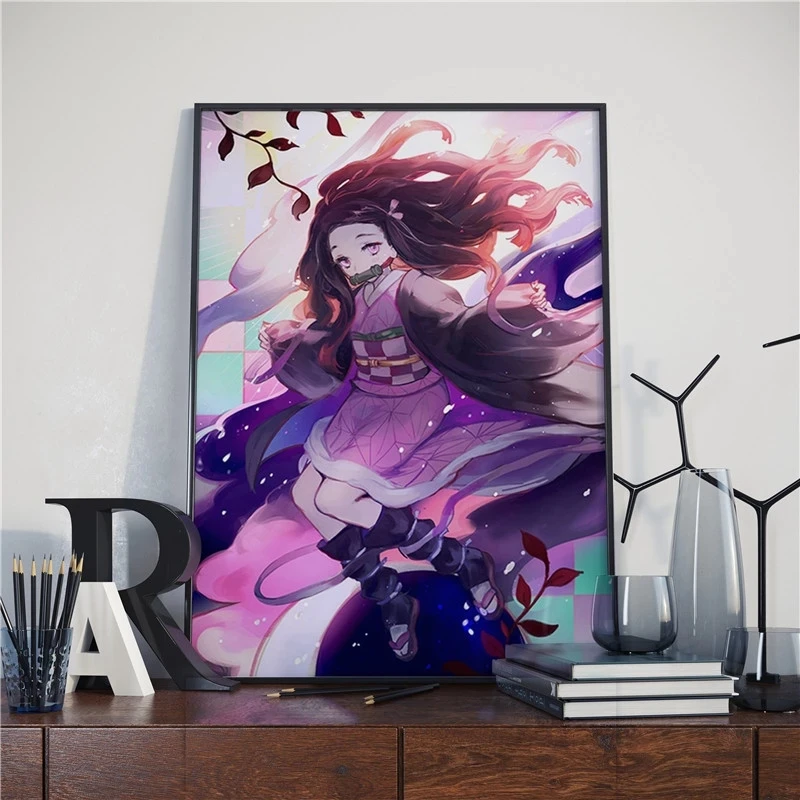 

Home Decor Canvas Demon Slayer Paintings Pictures Wall Art Printed Modular Anime Characters Poster No Frame Artwork Living Room