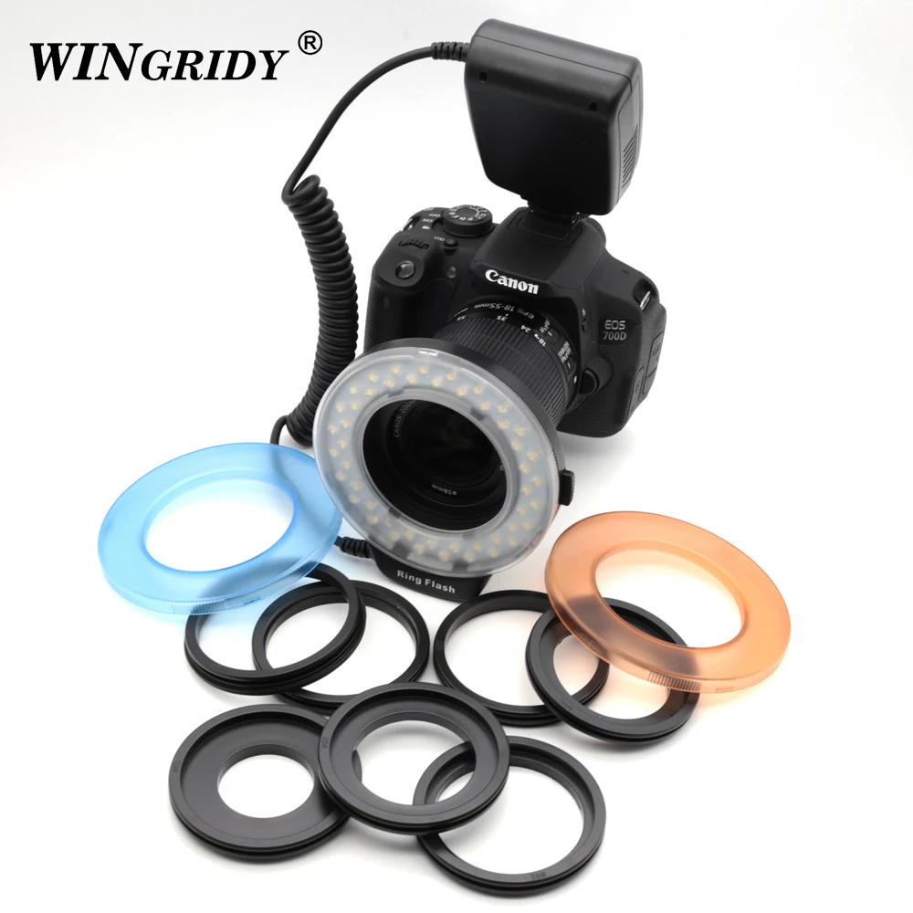 HD-130 светодиодный макро кольцо вспышка видео свет камера лампа освещение