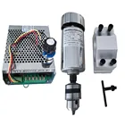 С воздушным охлаждением 0,3 кВт DC48V12000RPM CNC spindleMotor Kit сверлильные головки шпинделя300 Вт мотор шпинделя + регулятор скорости электропитания для