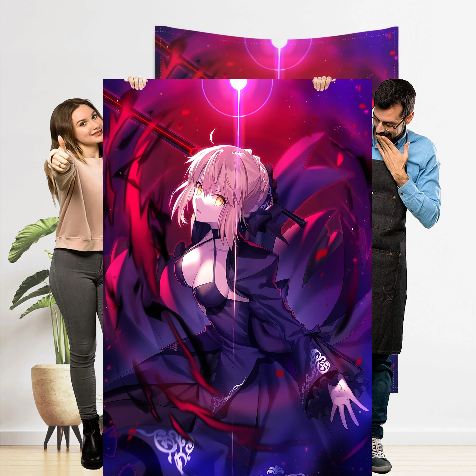 

Hentai Anime Comic Poster Wall Hanging Fate Grand Order Poster Tapestry Altria(ALTER) Saber Cosplay Sexy Adult Merch Room Decor