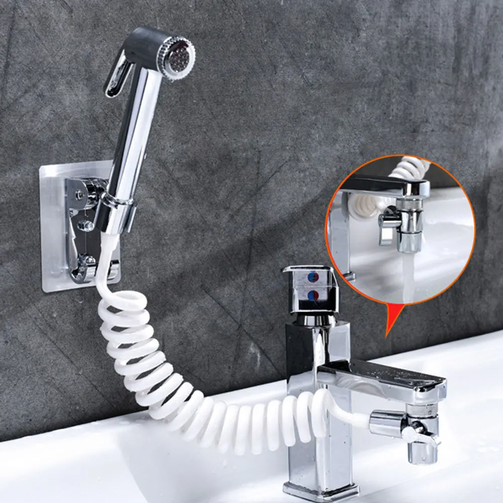 bathroom faucet external shower handheld sprayer set for hand basin sink shower faucet included sprinkler base hose valve free global shipping