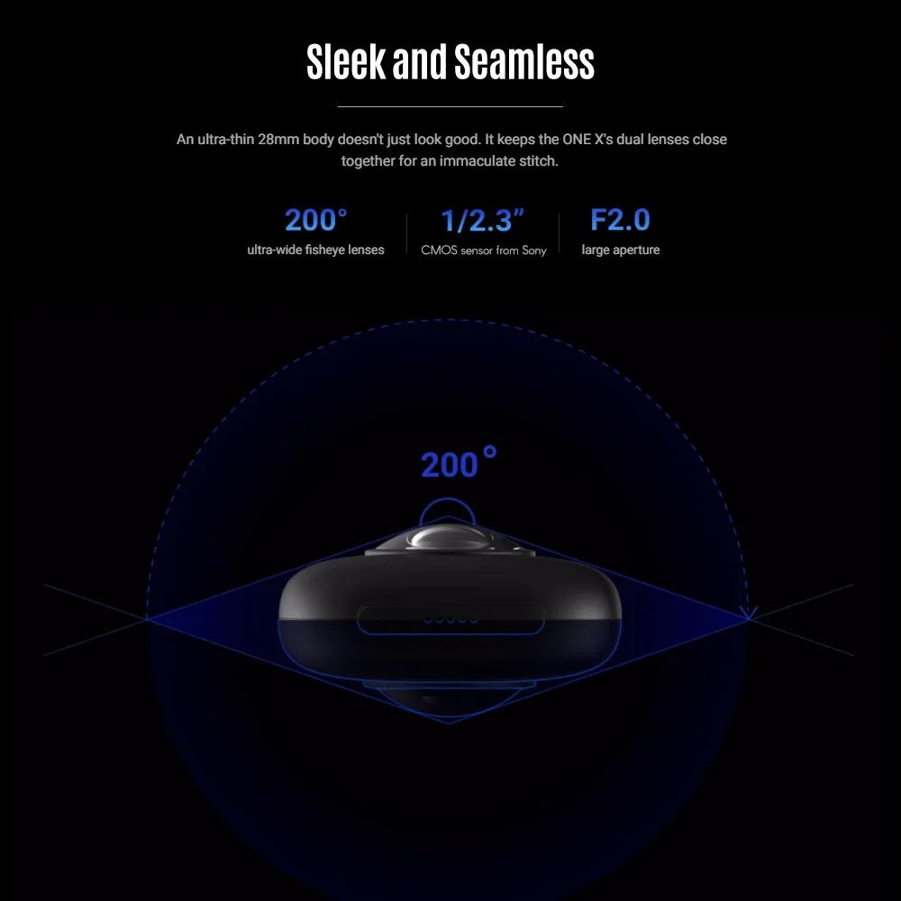 Insta360 ONE X 5,7 K 18MP состояние потока стабилизации панорамная экшн Камера фото 6-осевым гироскопом приложение редактирования прямые трансляции