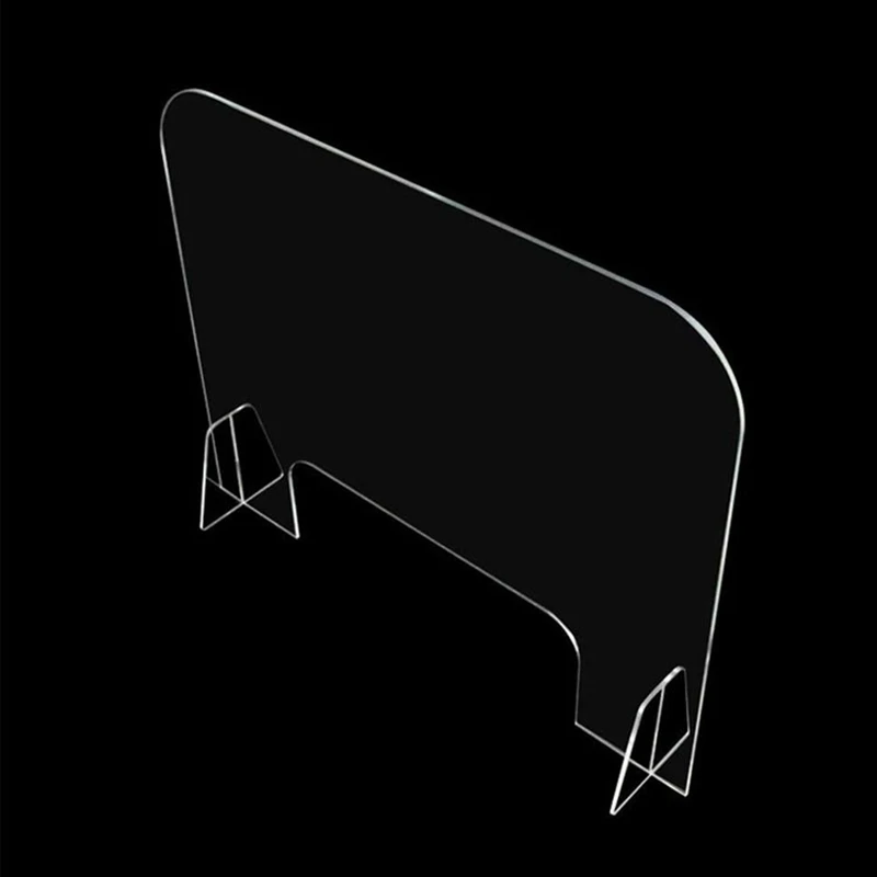 

2Pcs Desktop Plexiglass Sneeze Guard Acrylic Clear Barrier Divider Plexiglass Shield