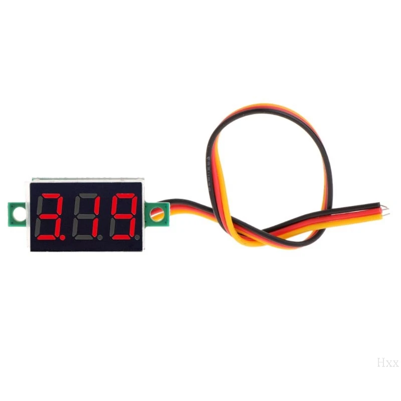 0,3" DC 0-100V 3 Биты 3 провода цифровой вольтметр отображение напряжения на светодиодном дисплее Панель метр OOTDTY - Цвет: R