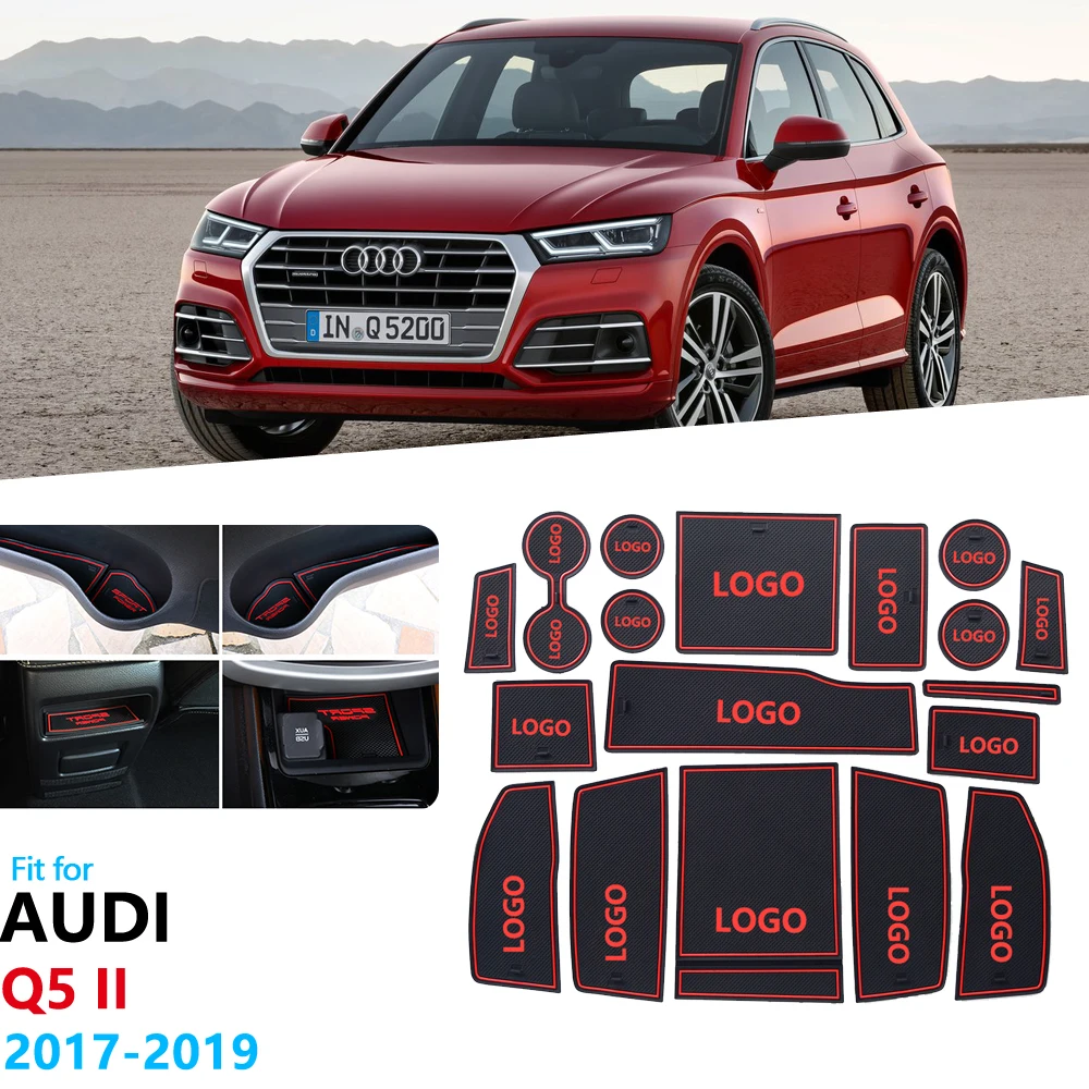 Автомобильные аксессуары для Audi Q5 FY 2017 2018 2019 Противоскользящий резиновый слот
