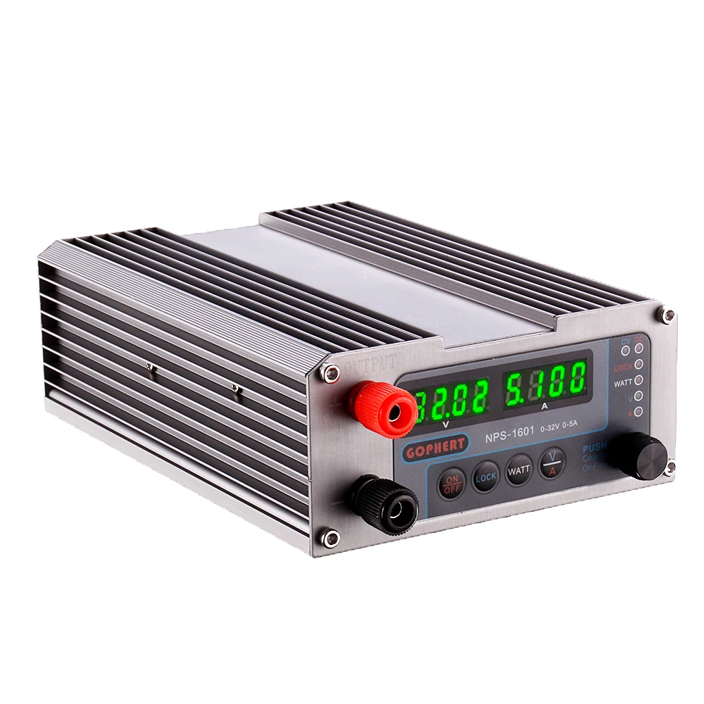 Блок питания GOPHERT NPS-1601DC 0-32 в 0-5A 110 В/220 В 160 Вт Регулируемый Импульсный цифровой