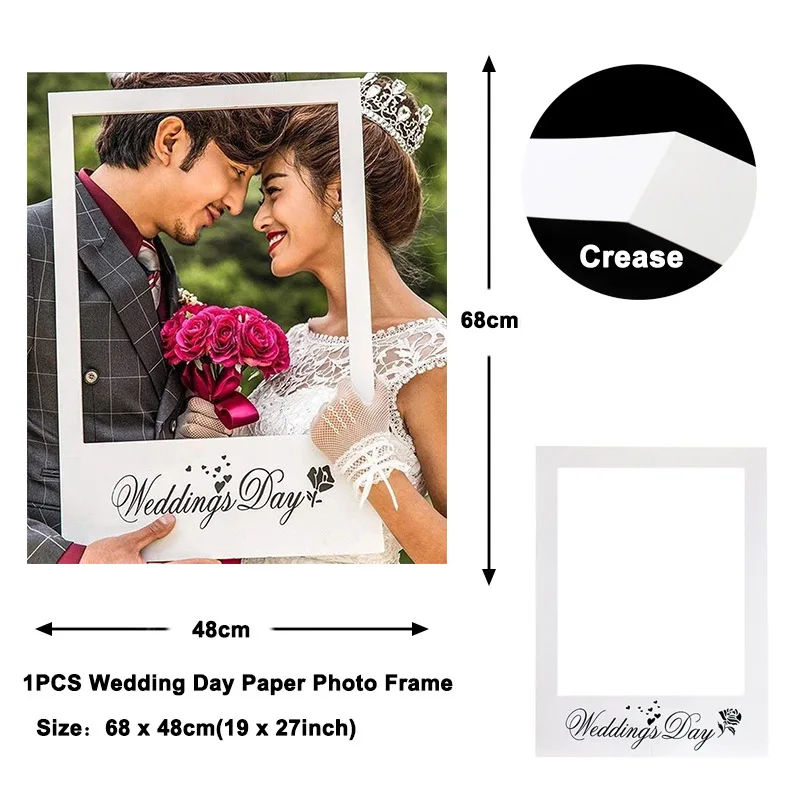photo frame prop Heronsbill деревенский Свадебный фотостенд, украшение стола, винтажные принадлежности для вечеринки-девичника, курицы, ночные аксессуары - Цвет: photo frame prop