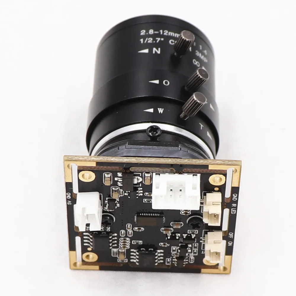 USB модуль камеры Aptina AR0130 2 8 МП с варифокальным креплением CS объектив 12 мм|Камеры