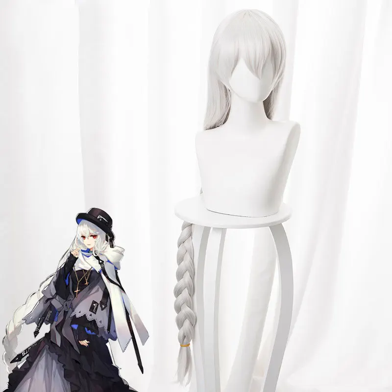 Парик для косплея рыцарей из аниме игры длинные серебристые белые твист