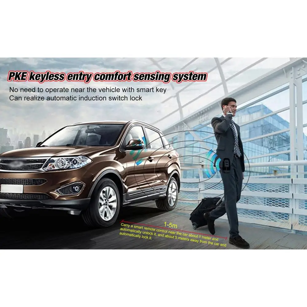 

10pcs Auto car start stop engine system with keyboard PKE Keyless Entry Engine Alarm System set password open/close door